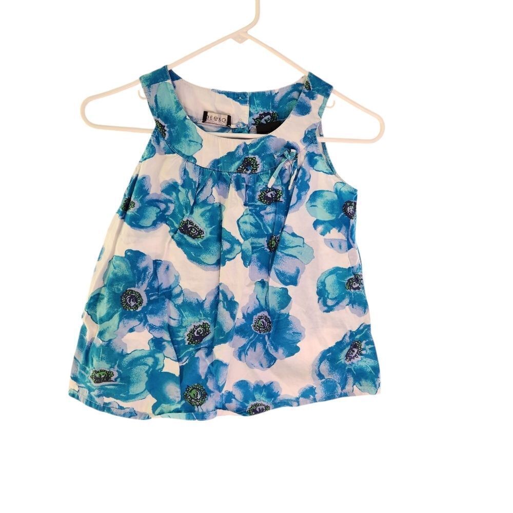 Floral Blue Kids Top